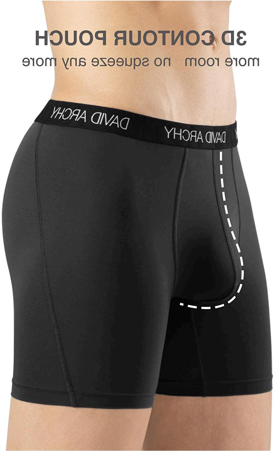 David Archy 3 Pack Men's Ultra Soft Quick Dry Sports Underwear, Black ...