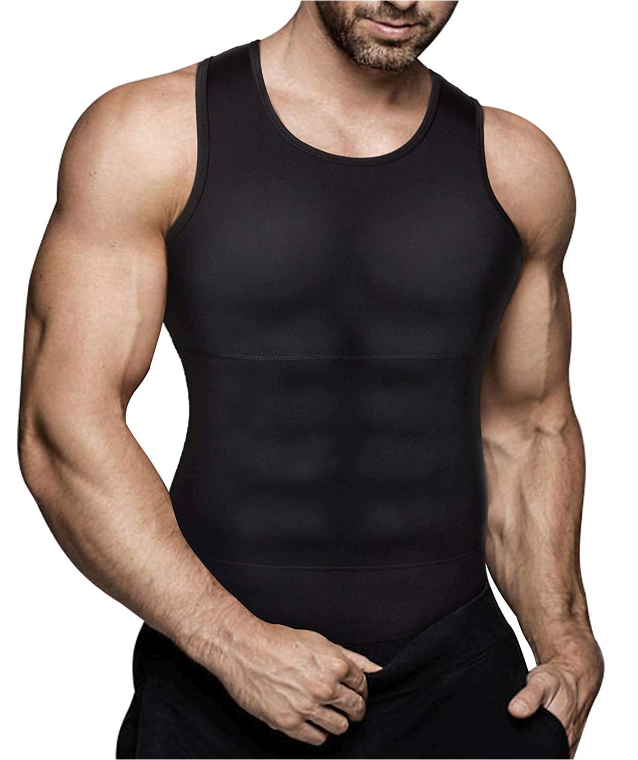 mens compression shirt slimming