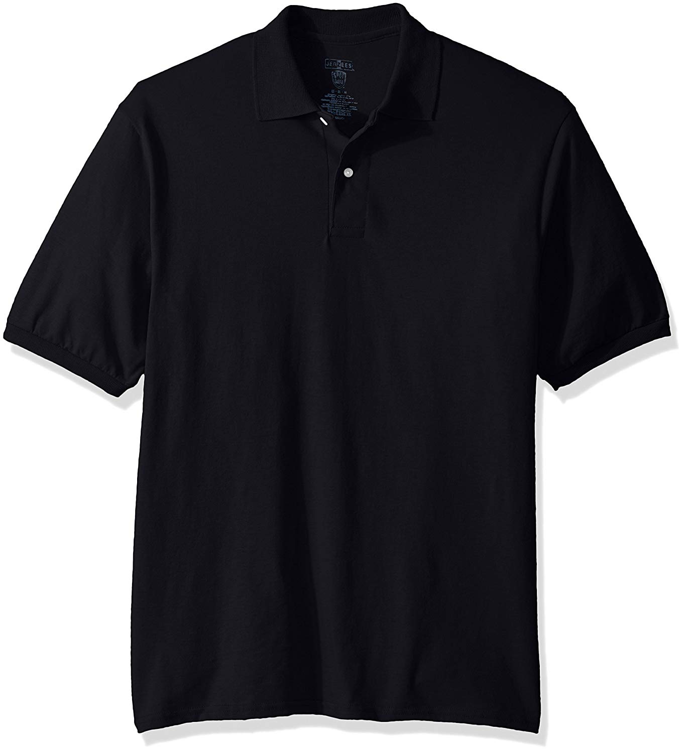 Jerzees Men's Spot Shield Short Sleeve Polo Sport Shirt,, Black, Size ...