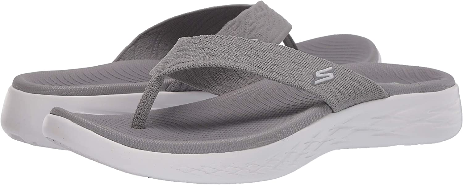 Skechers Women's Shoes goga mat Open Toe Casual, Grey, Size 10.0 gOxy
