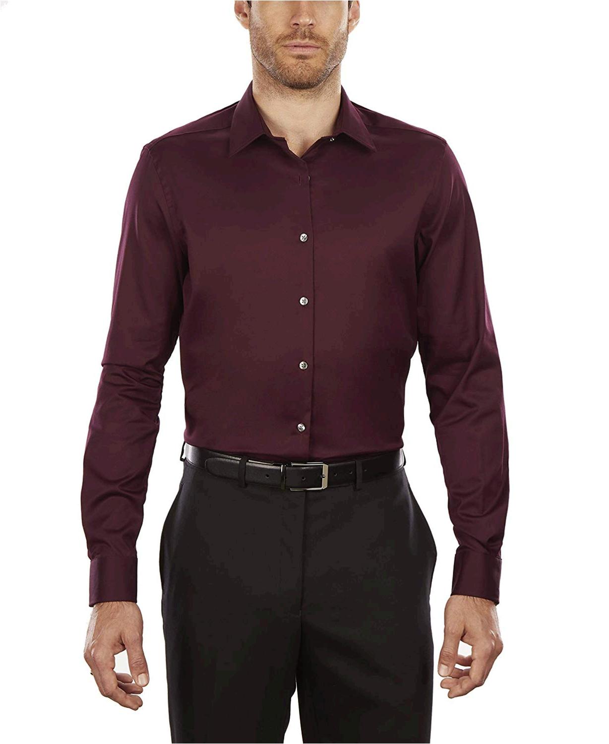 Van Heusen Men's Dress Shirt Slim Fit Flex Collar Stretch, Hearth, Size ...