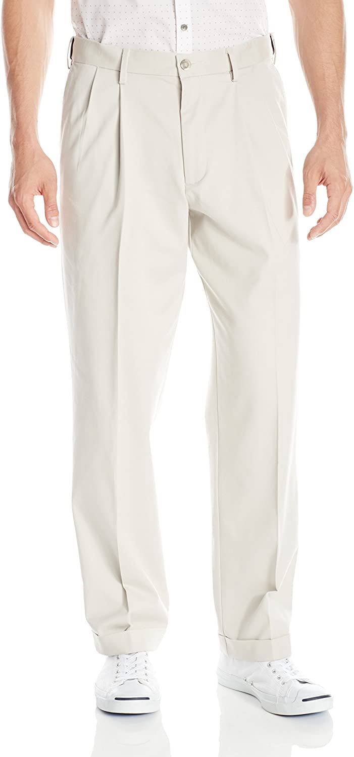 dockers men's comfort relaxed fit khaki stretch pants