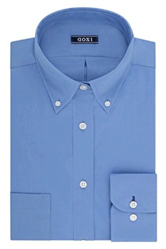 IZOD Men's FIT Dress Shirts Stretch Solid (Big and, Cornflower Blue ...