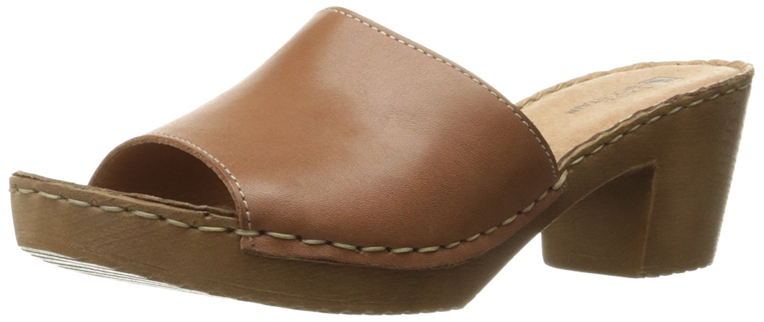 White Mountain Womens Morsel Leather Open Toe Casual Slide Brown Size 85 White Mountain Womens Morsel Leather Open Toe Casual Slide Brown Size 85