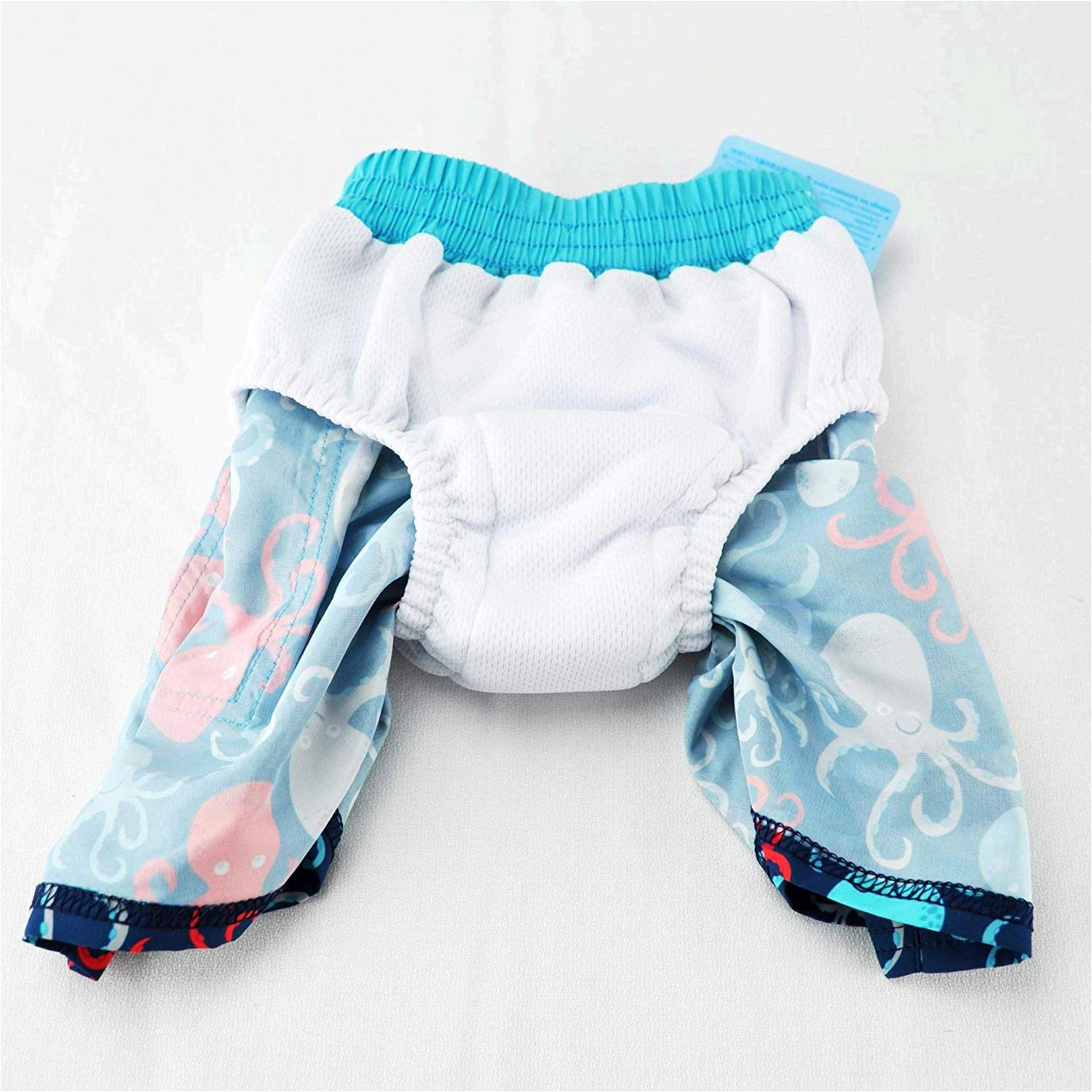 i play. by green sprouts Swim Trunks with Builtin, Aqua Dinosaurs