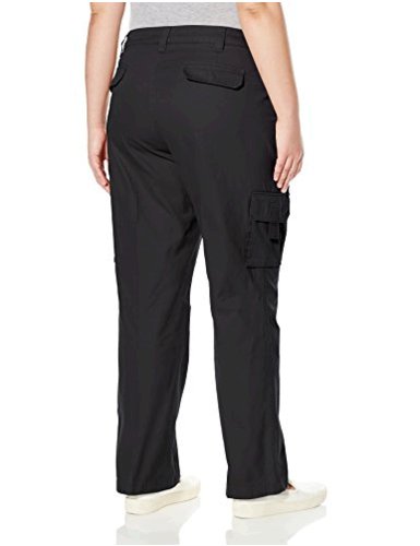 dickies Women's Plus Size Relaxed Cargo Pant, Rinsed, Rinsed Black ...