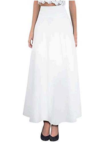 womens maxi white skirt