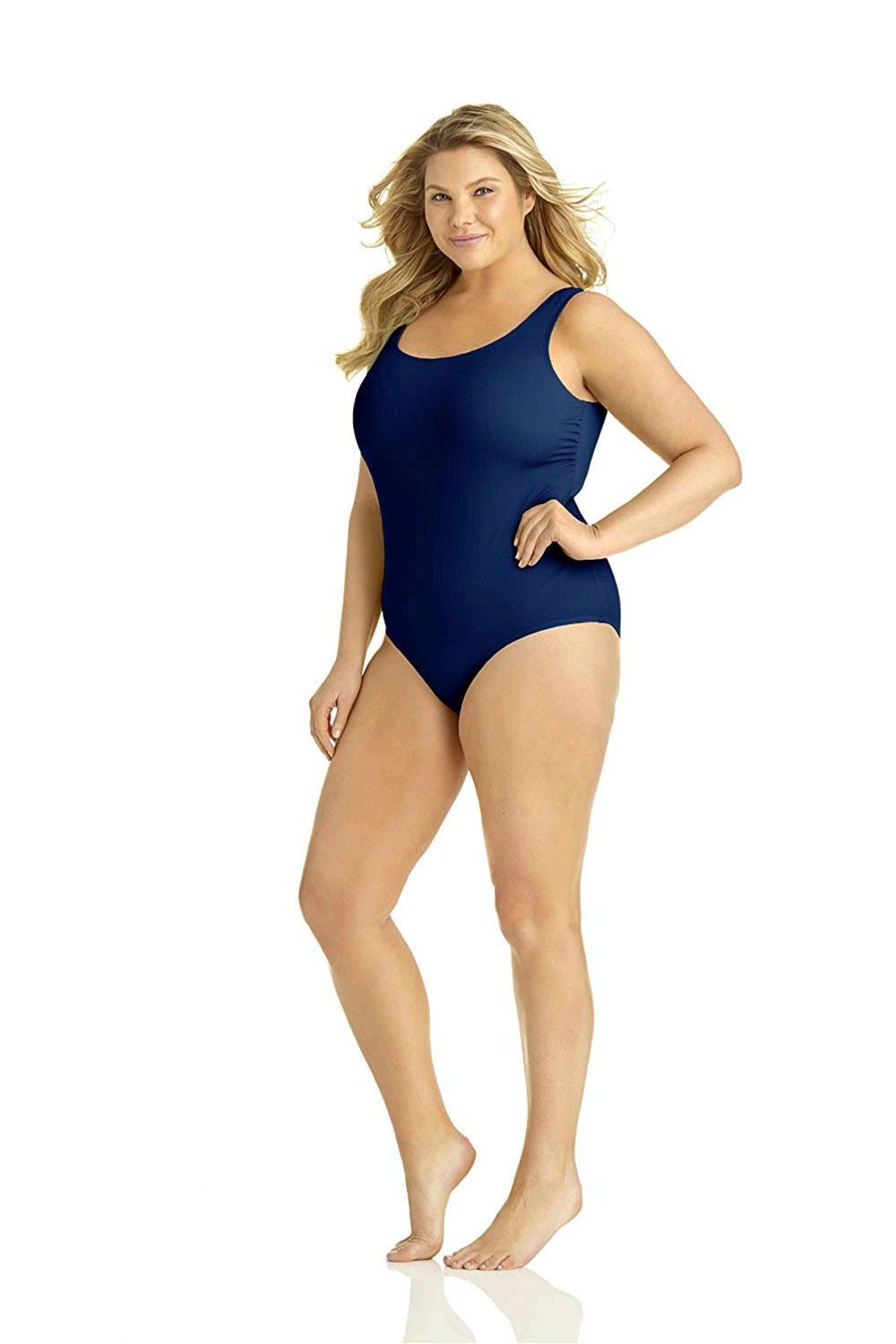 ribbed one piece swimsuit