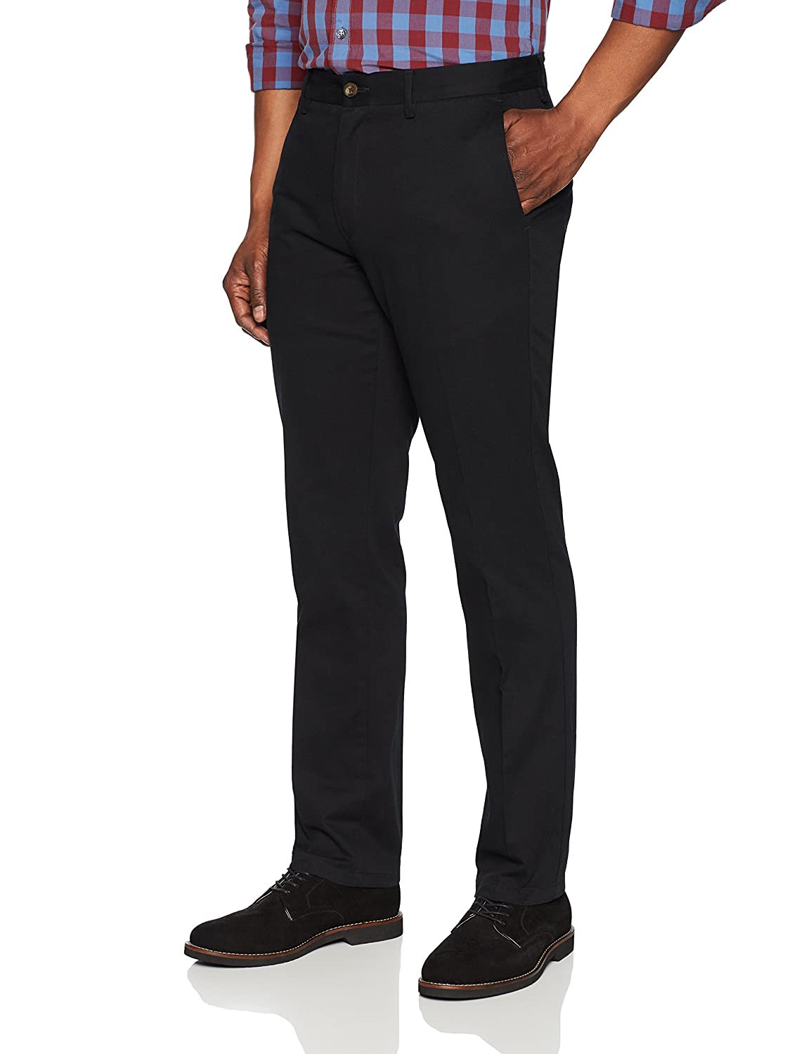 Essentials Men's Slim-Fit Wrinkle-Resistant, Black, Size 29W x 30L nn6R ...