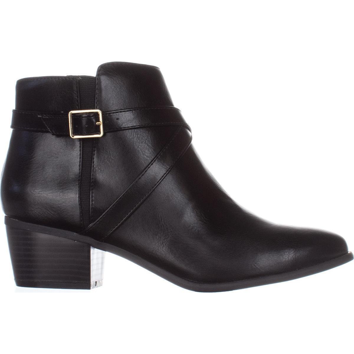 Karen Scott KS35 Falonn Block Heel Ankle Boots, Black, 5.5 US, Black ...