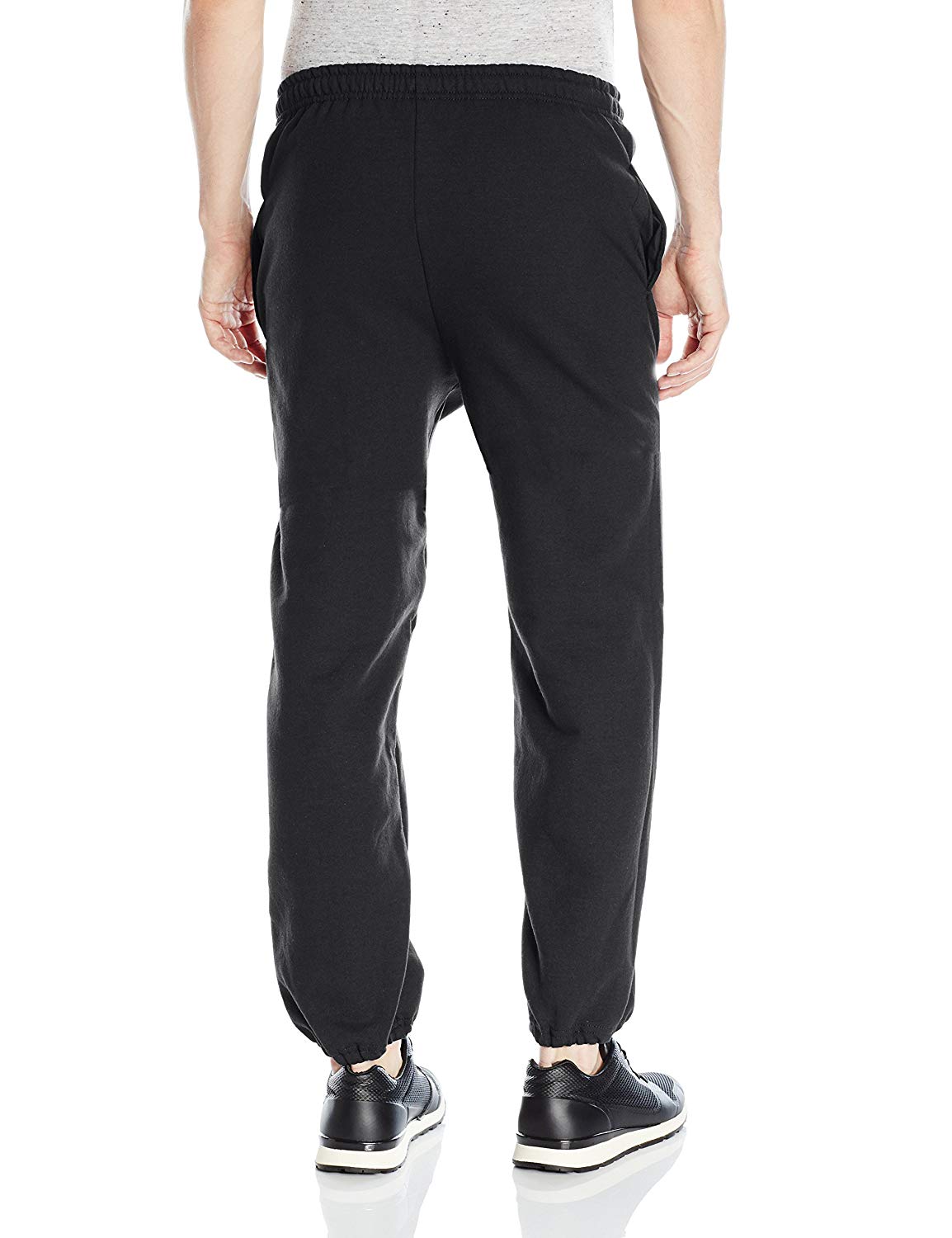 Gildan Men's Fleece Elastic Bottom Pocketed Pant, Black,, Black, Size X ...