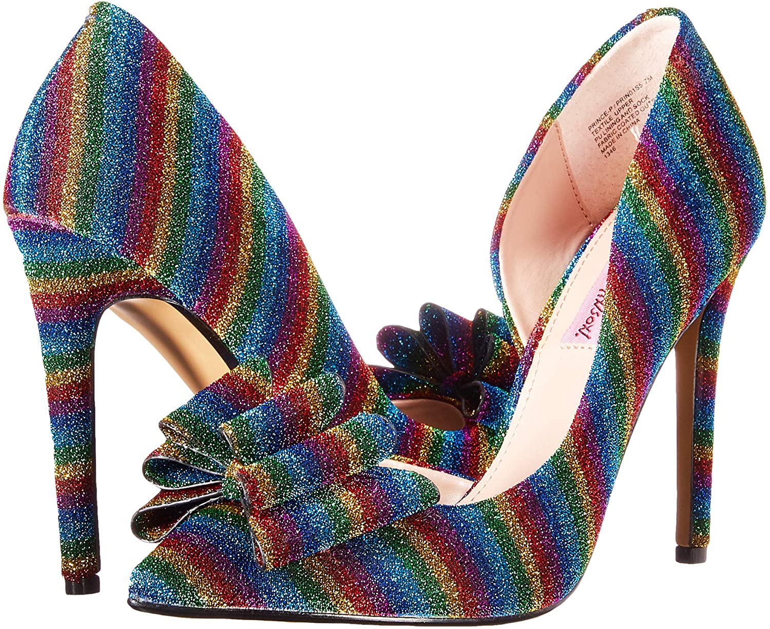 Betsey Johnson Womens Prince P Pointed Toe D Orsay Pumps Rainbow Size   Betsey Johnson Womens Prince P Pointed Toe D Orsay Pumps Rainbow 984a008cb362e9 