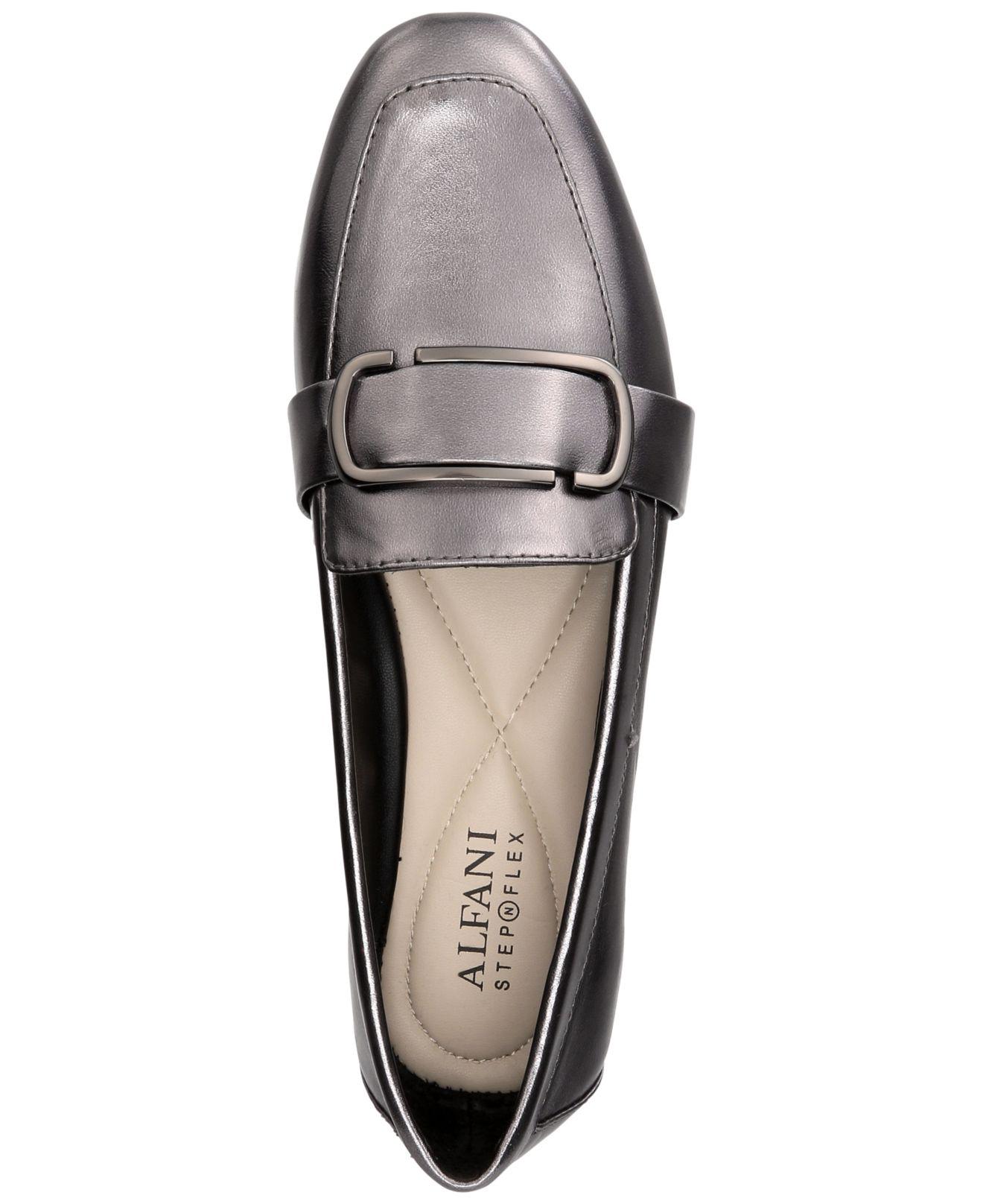 Alfani Womens Ceciliaa Closed Toe Loafers, Pewter, Size 8.5 6Rz1 eBay