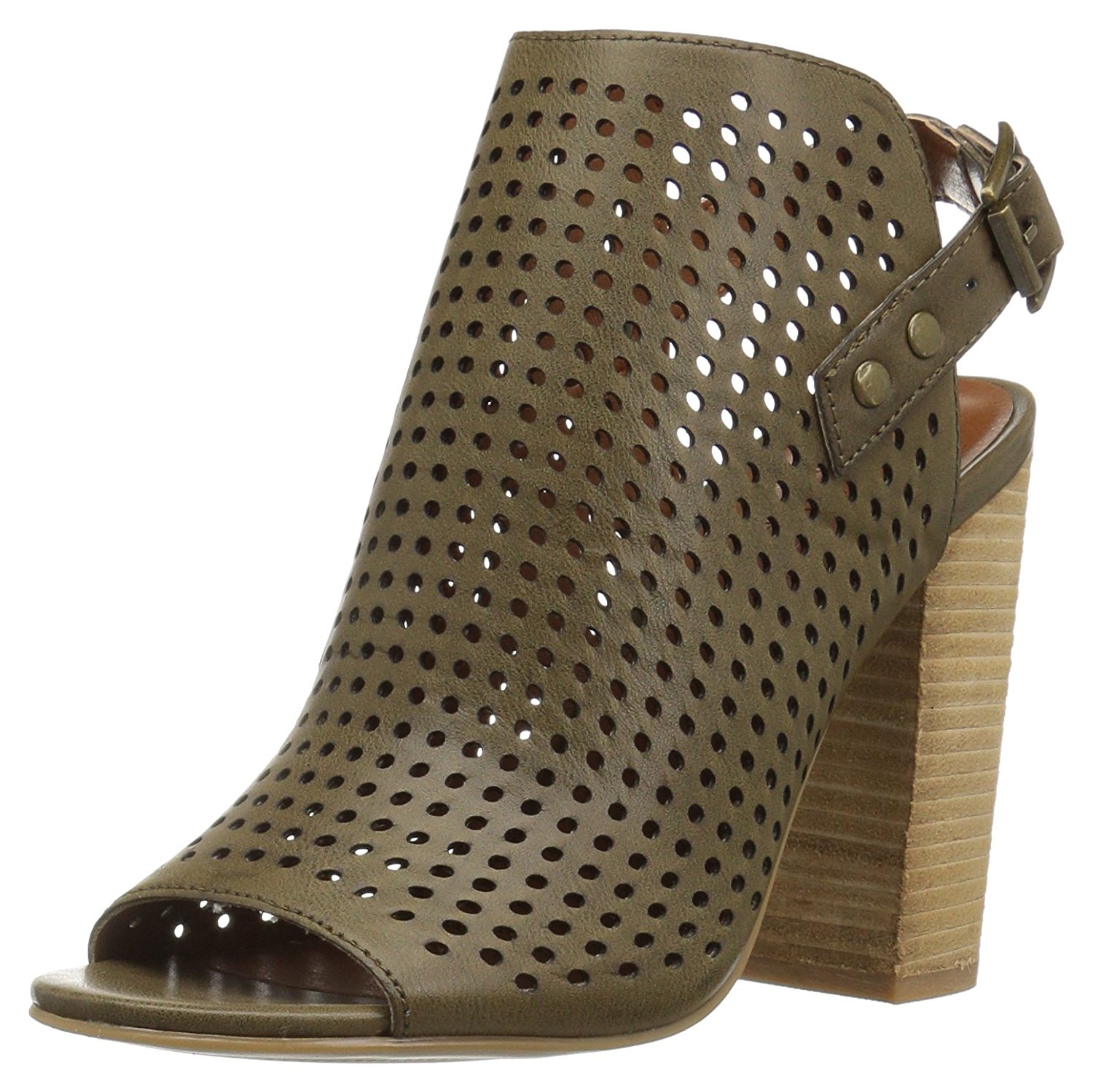 DOLCE by Mojo Moxy Womens Dalston Peep Toe Casual Slingback Army Size 85 DOLCE by Mojo Moxy Womens Dalston Peep Toe Casual Slingback Army Size 85