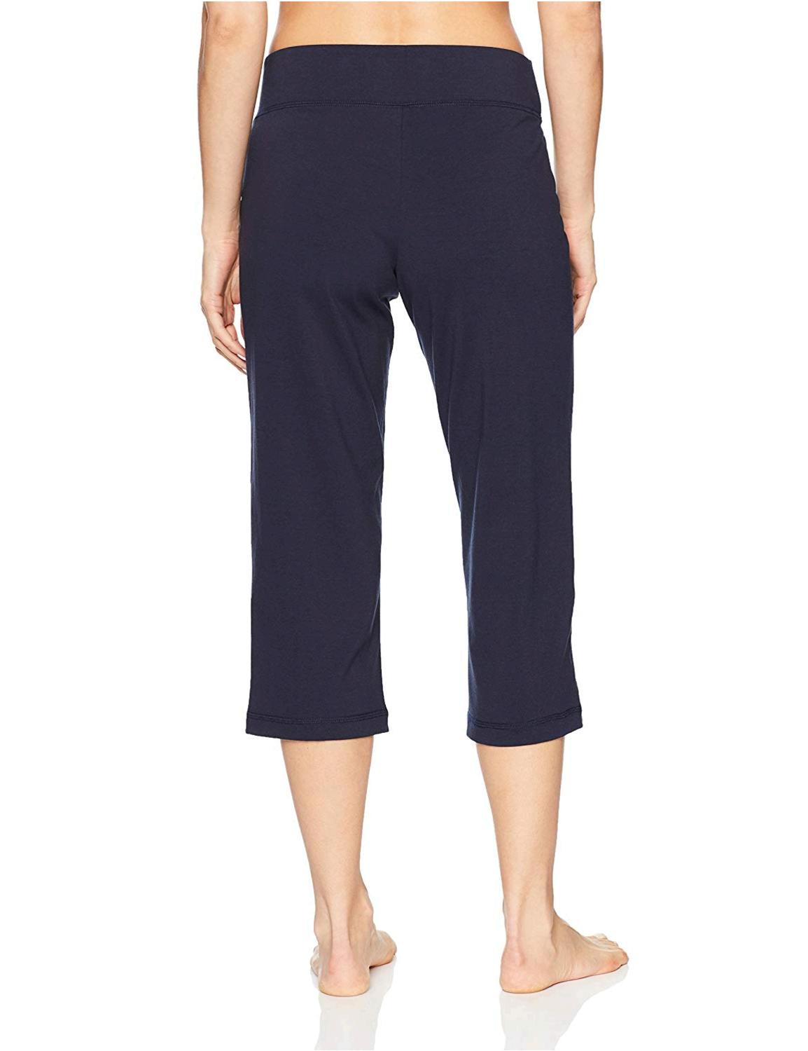 Danskin Women's Plus Size Sleek Fit Yoga Crop Pant,, Midnight Navy ...