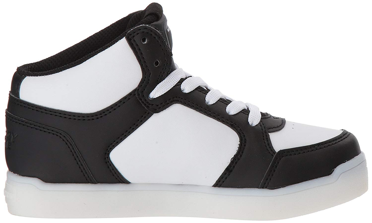 skechers round toe mid top lace up boo