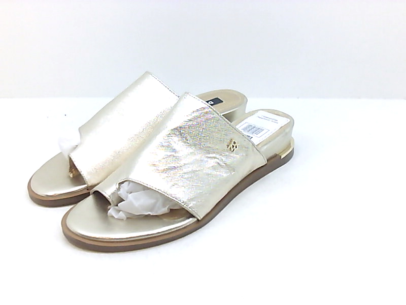 dkny gold sandals