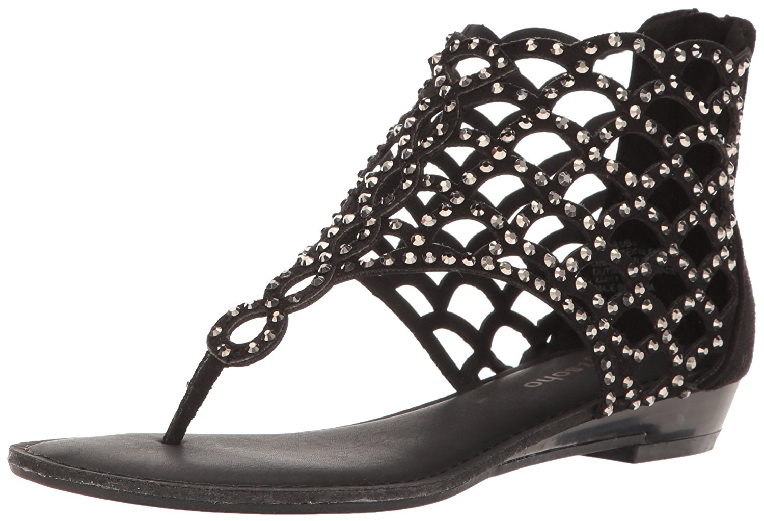 ZIGIny Womens Melaa Split Toe Casual Slide Sandals Black Size 65 ZIGIny Womens Melaa Split Toe Casual Slide Sandals Black Size 65