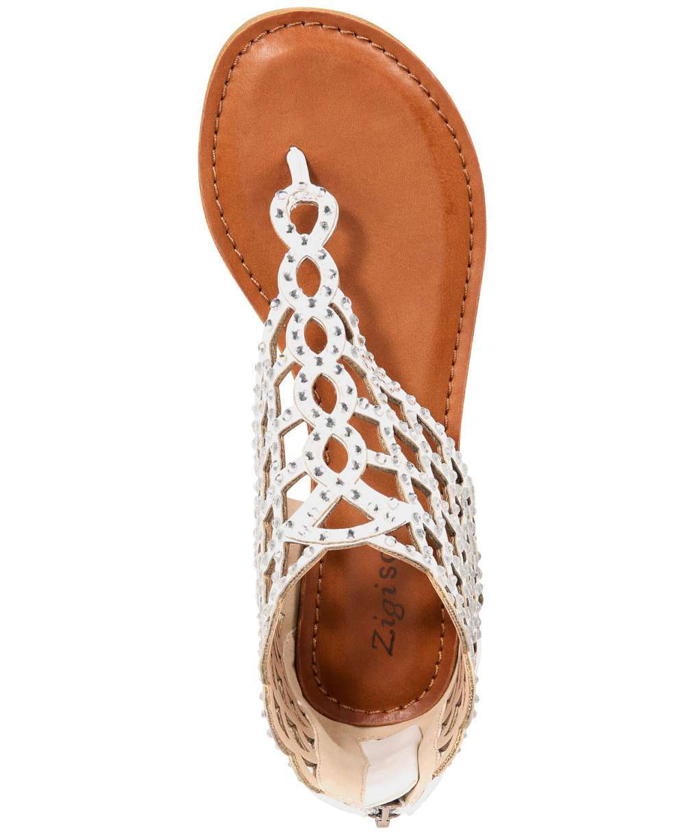 Zigi Soho Womens Melaa Split Toe Casual Gladiator Sandals, White, Size 7.0 SEPw | eBay