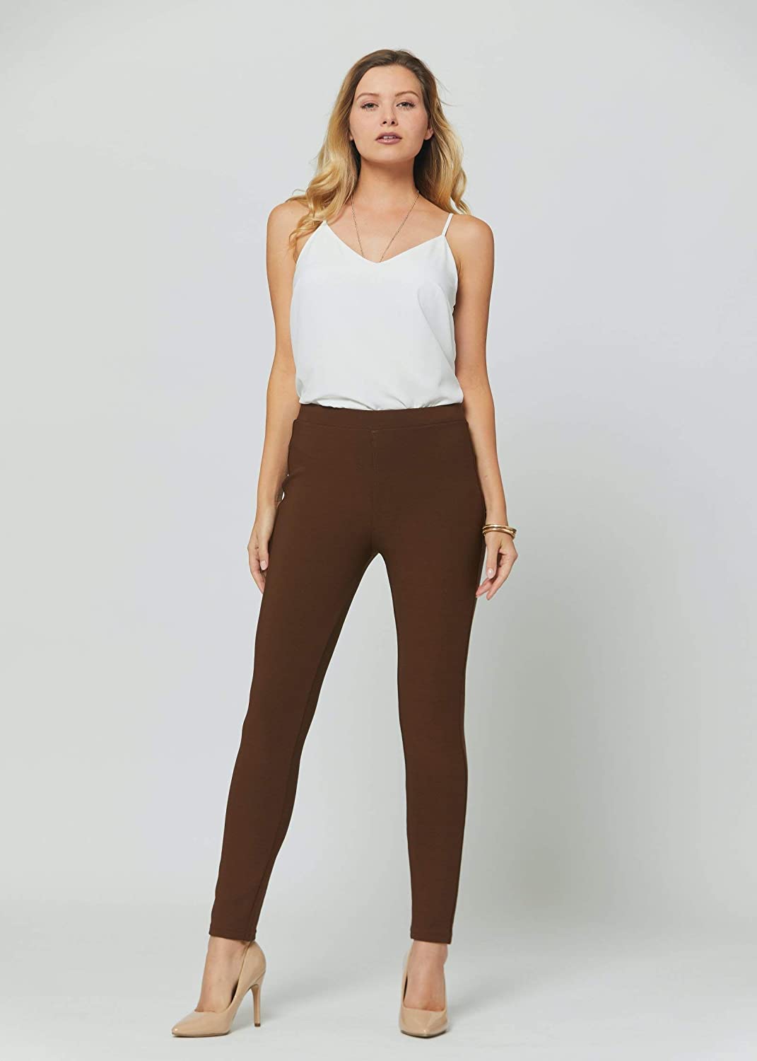 Vince Camuto Womens Ponte Legging, Xs, Brown at  Women's