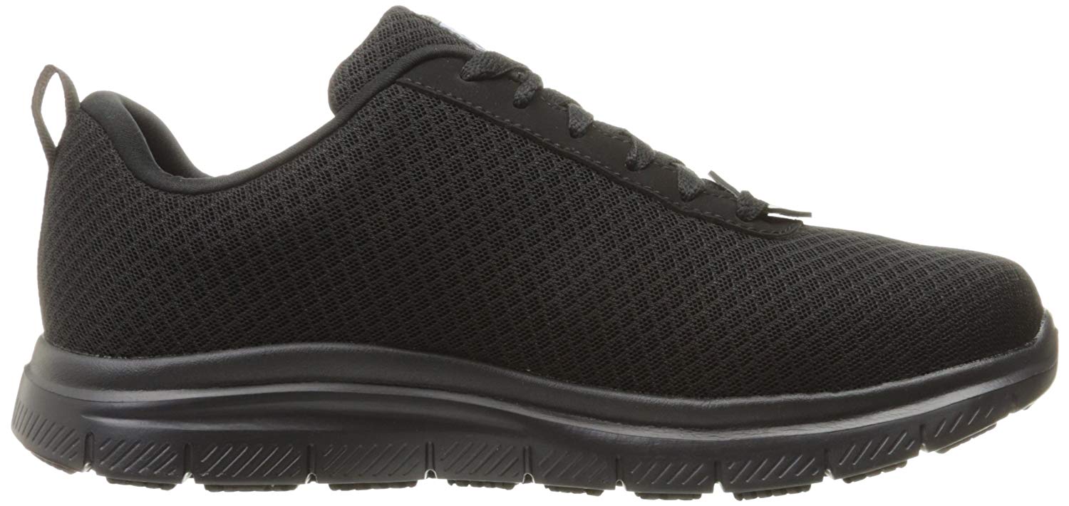 Skechers Mens Flex Advantage Soft toe Lace Up Safety Shoes, Black, Size ...