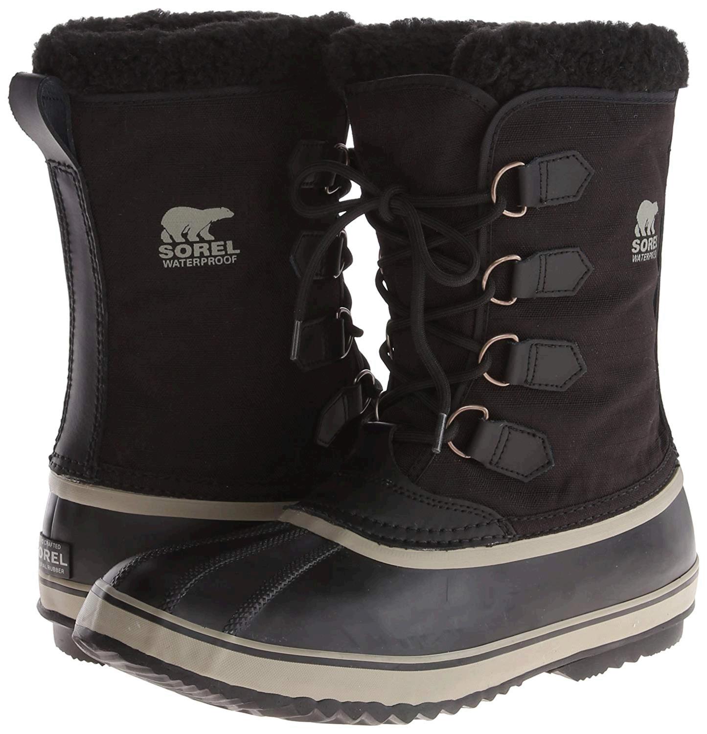 sorel black boots men