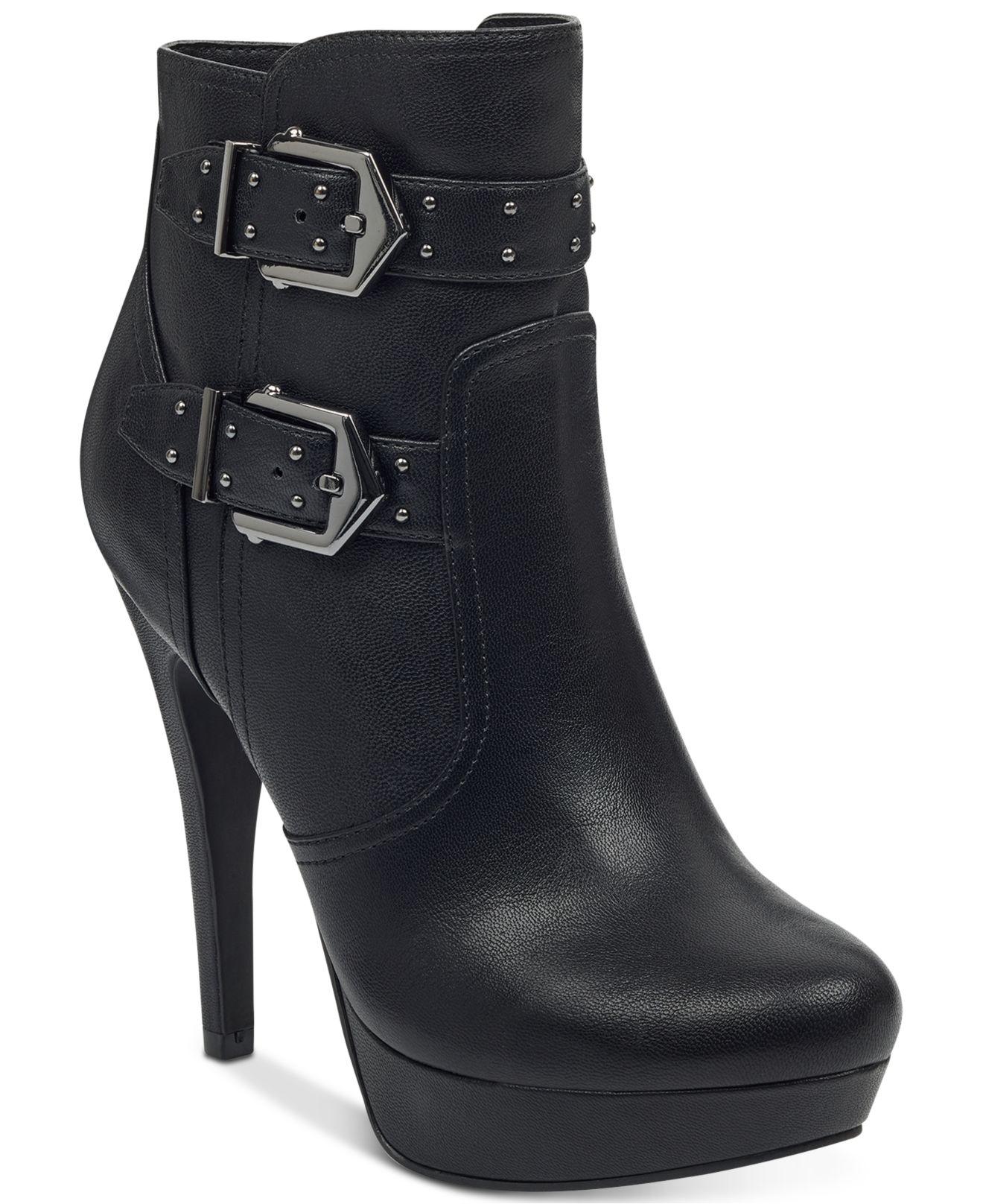 G by Guess Womens Dalli2 Almond Toe Ankle Fashion Boots, Black, Size 9. ...