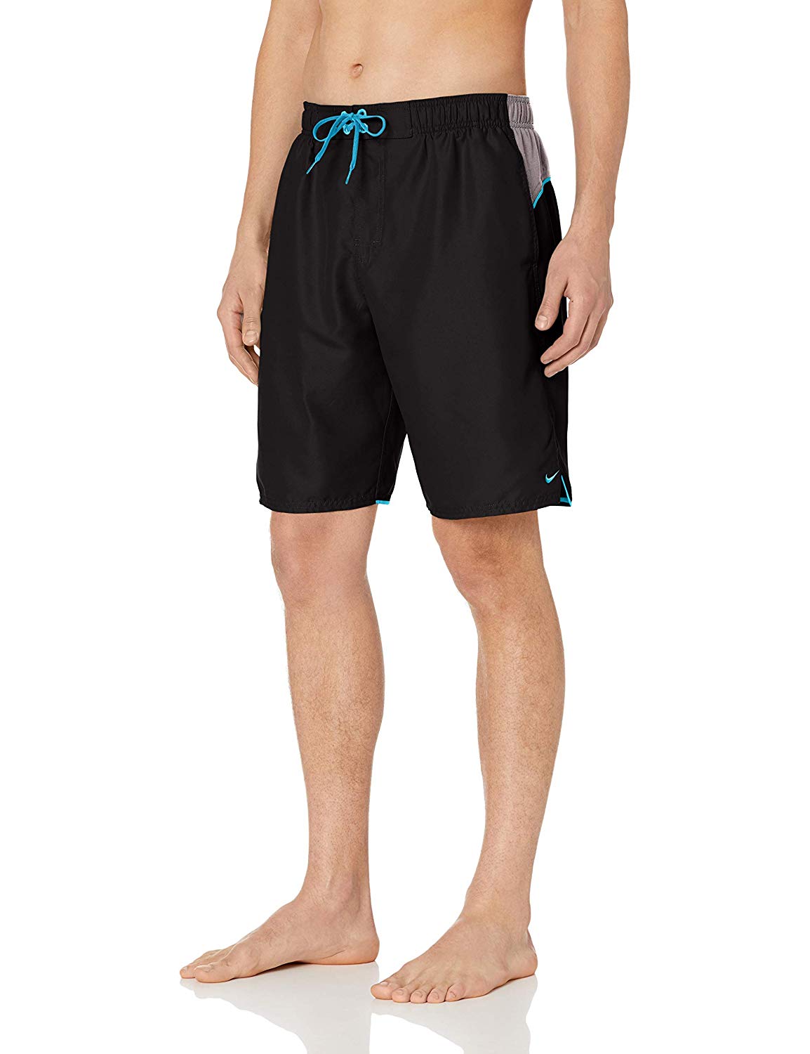 Nike Swim Men's Color Surge 9" Volley Short Swim Trunk, Black,, Black