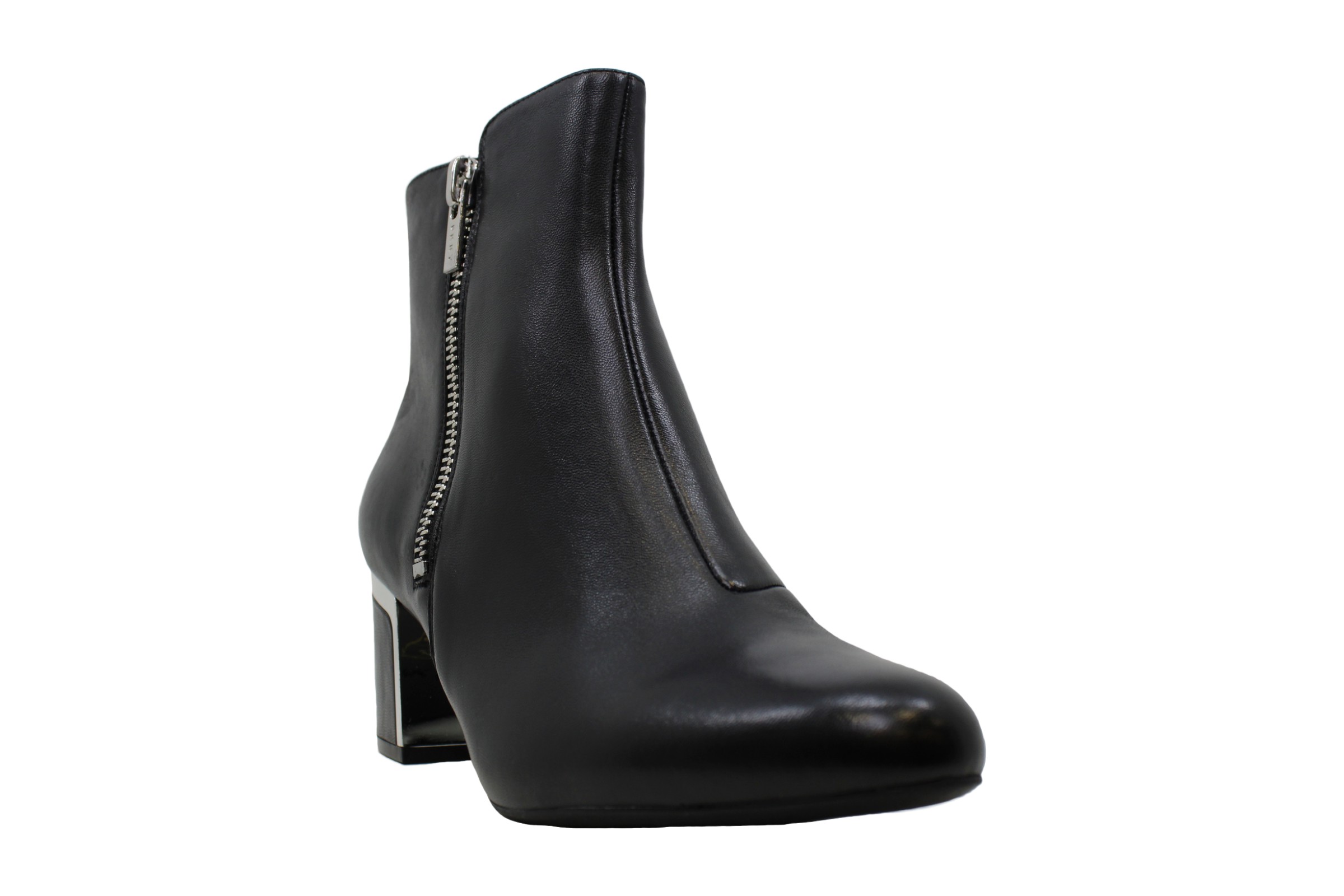 DKNY Womens Crosbi Almond Toe Ankle Boots, Black Leather, Size 8.0 Z6Bc