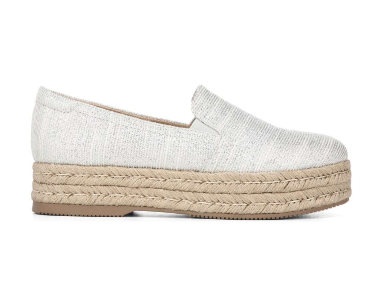 Naturalizer Womens Whitley Platform Espadrilles Fabric Closed, Silver ...