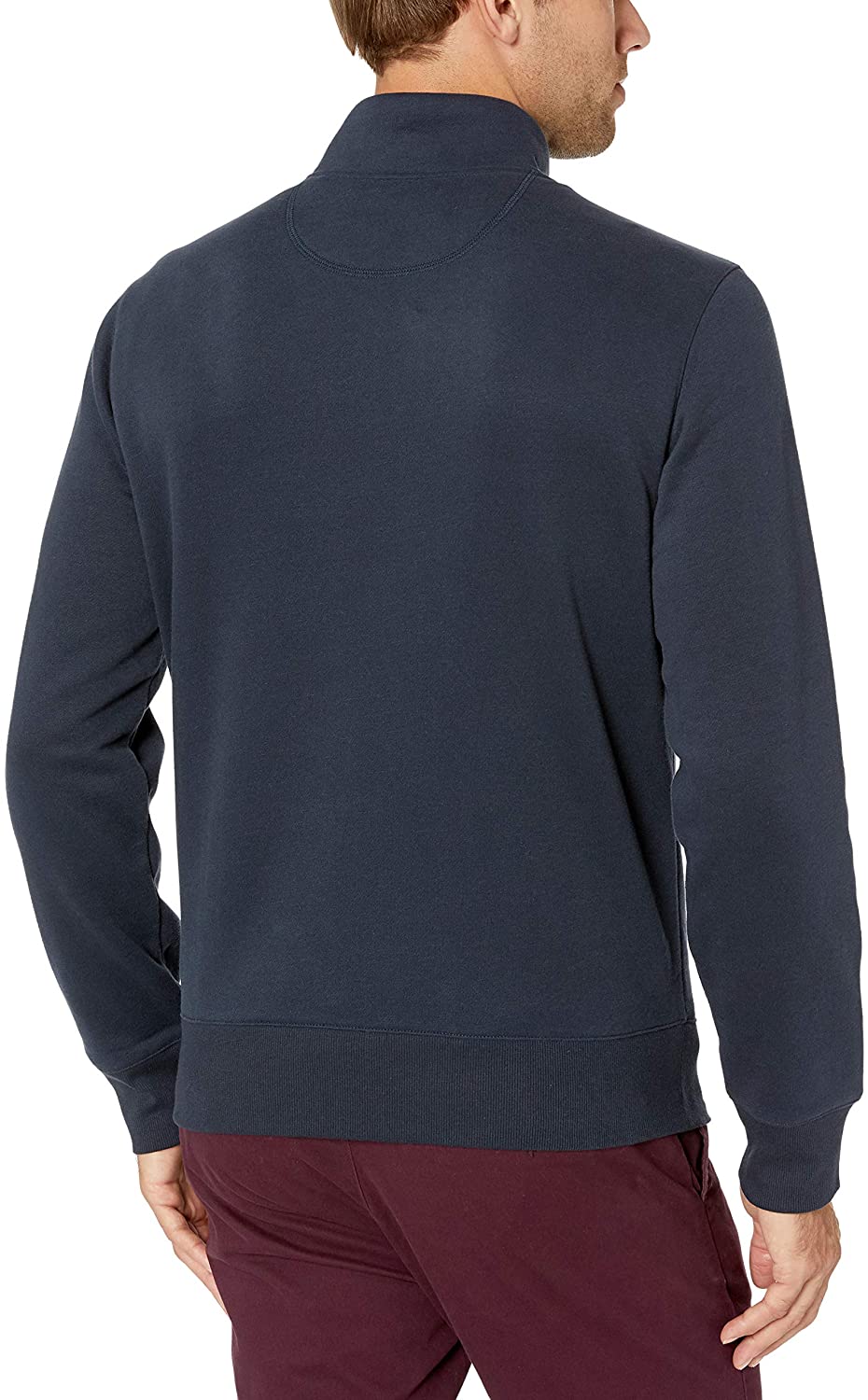 Download Essentials Men's Full-Zip Fleece Mock Neck Sweatshirt ...