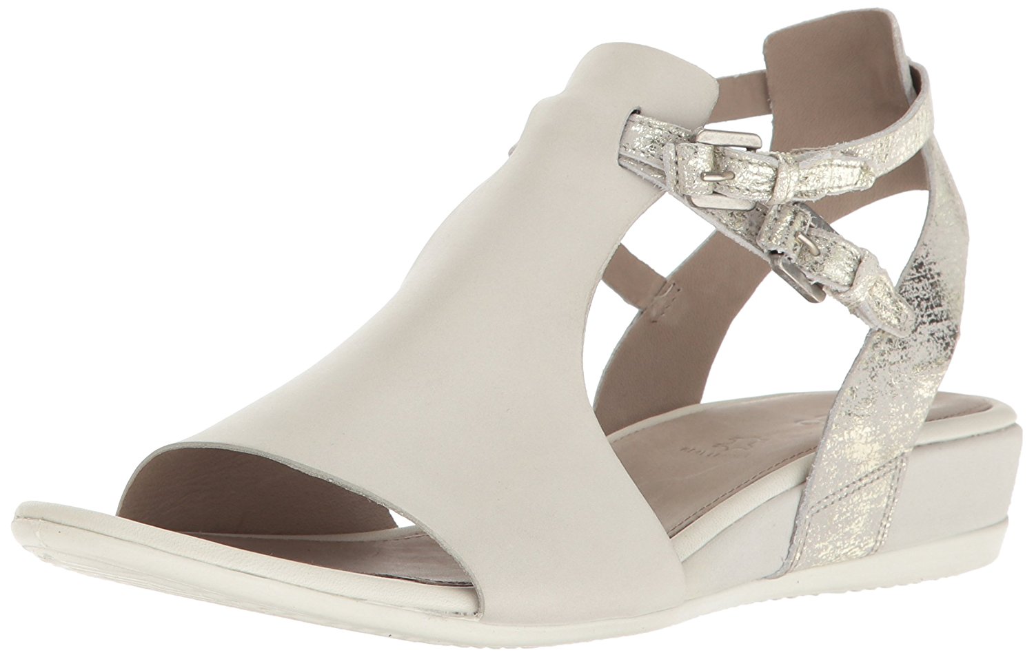 ECCO Womens 262163 Open Toe Casual Ankle Strap, Shadow White Gravel, Size 6.0 Kt ECCO Womens 262163 Open Toe Casual Ankle Strap, Shadow White Gravel, Size 6.0 Kt