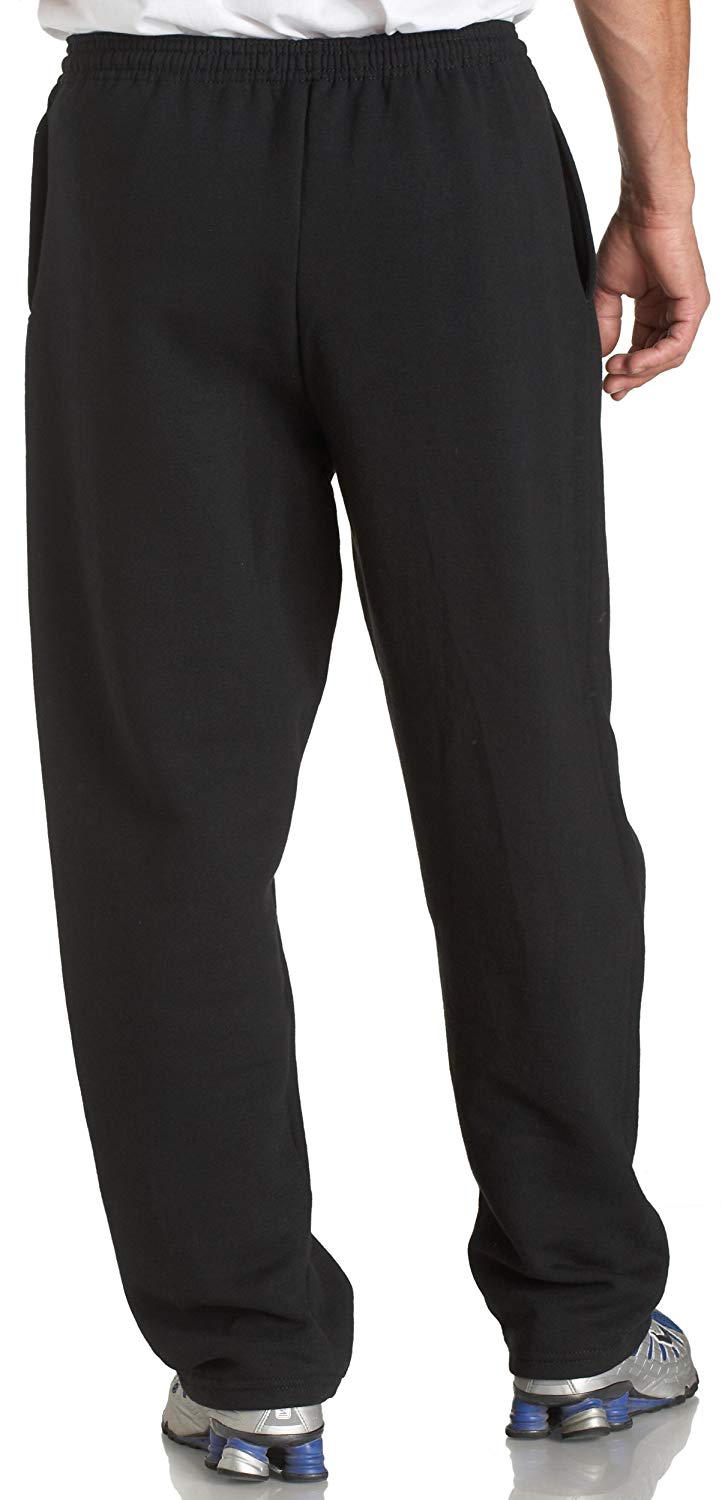 Russell Athletic Men's Dri-Power Open Bottom Sweatpants with, Black ...