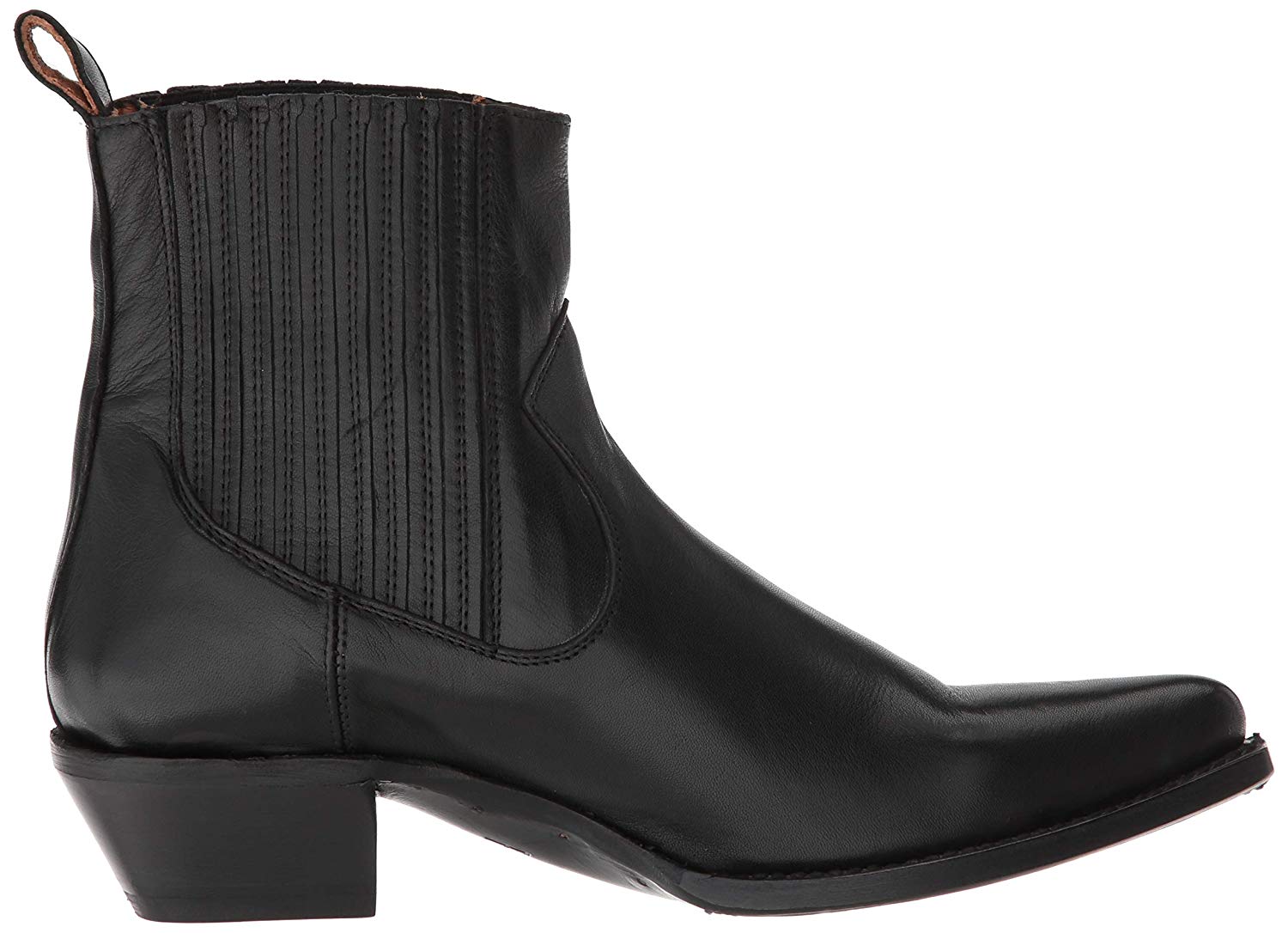 chunky heel square toe boots