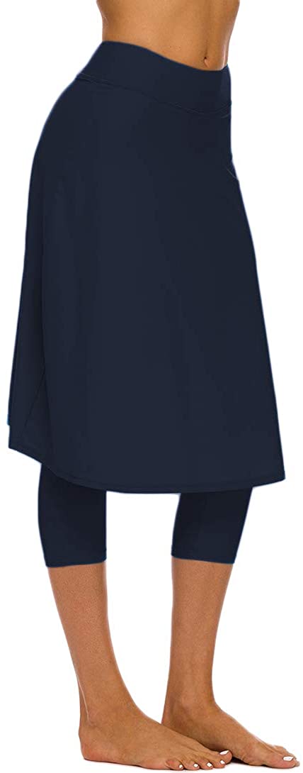 Navy A-Line Style Athletic Skirt with Attached Leggings – The Skirt Lady