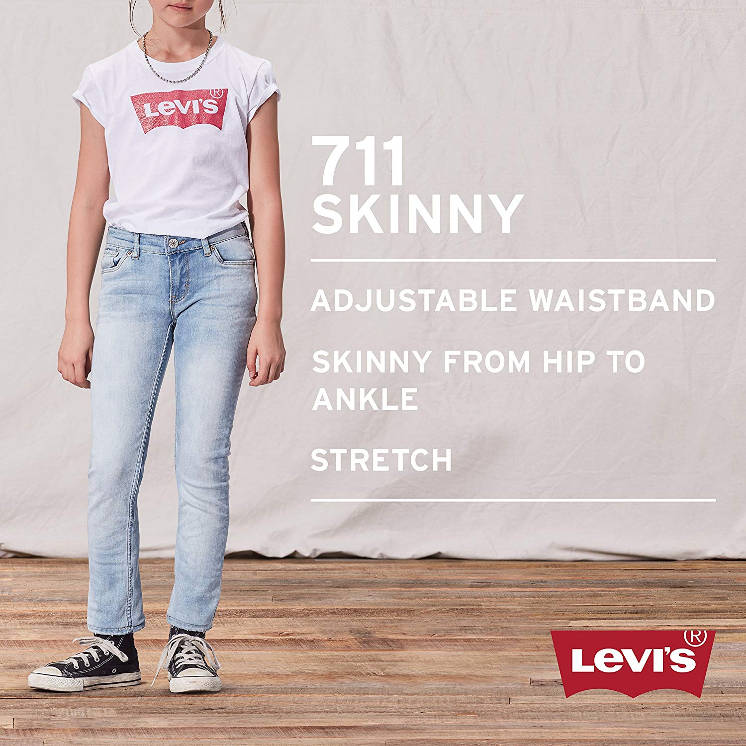 levi's 711 skinny jeans white