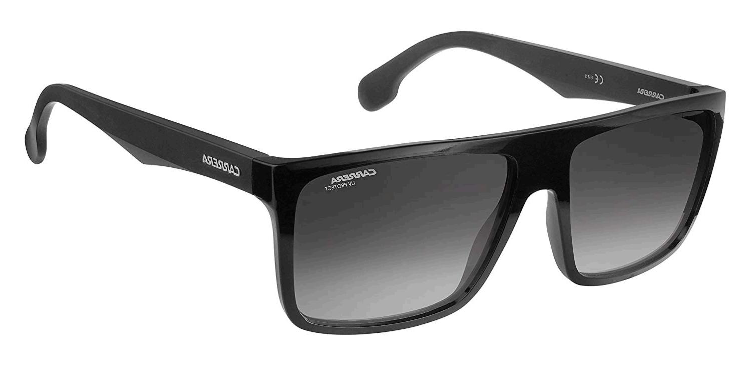 Carrera Men's Ca5039s Rectangular Sunglasses, BLACK/DARK GRAY, Black
