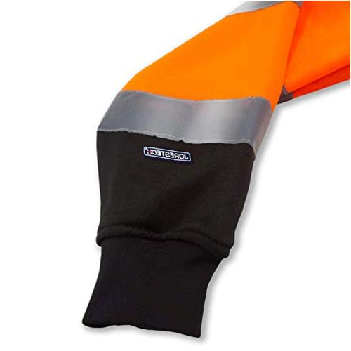 high visibility orange hoodie