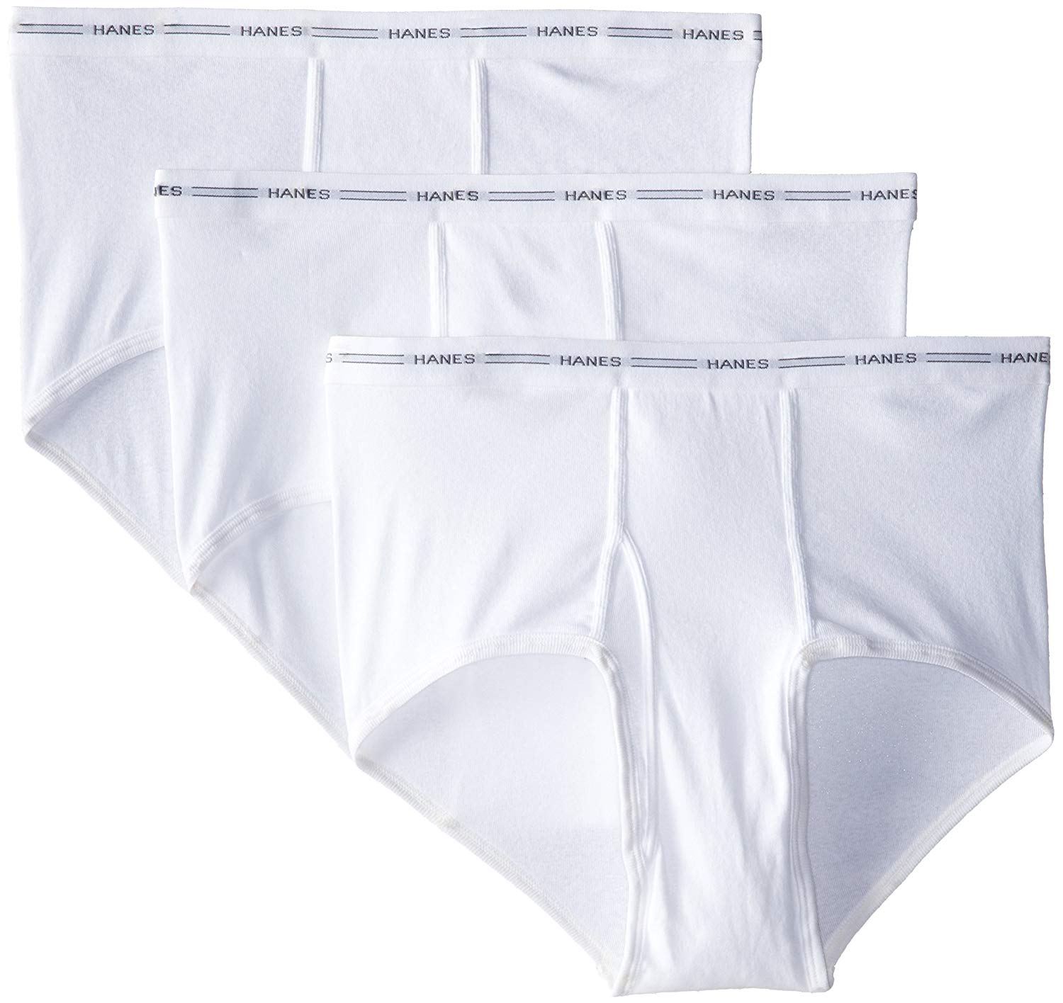 Hanes Men's 3-Pack Extended Sizes Full Rise Briefs,, White, Size XXX ...