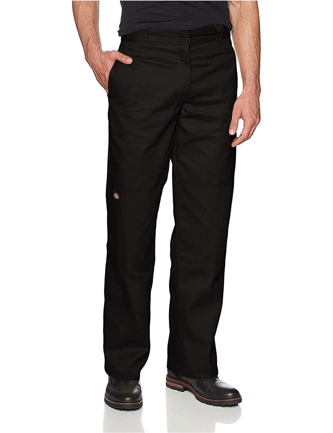 Dickies Men's Loose Fit Double Knee Twill Work Pant,, Black, Size 34W x ...