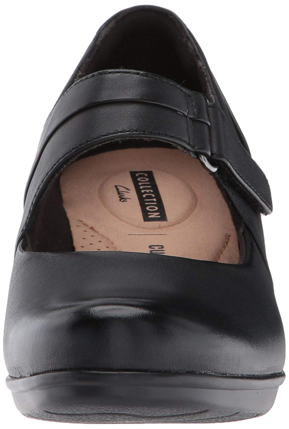 clarks round toe pumps