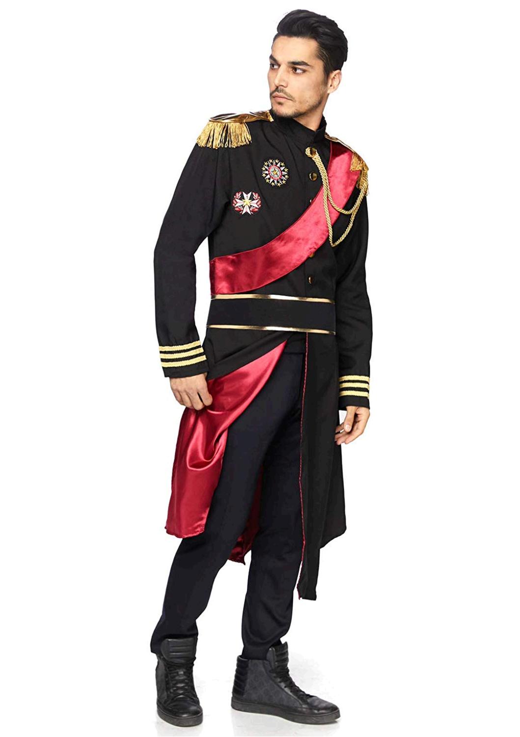 Leg Avenue Men's 2 Piece Military General Costume, Black,, Black, Size ...