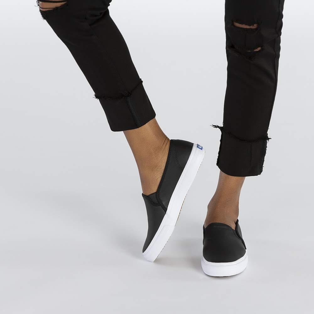 Keds Women's Double Decker Leather Sneaker, Black, Size 8.5 FvWc | eBay