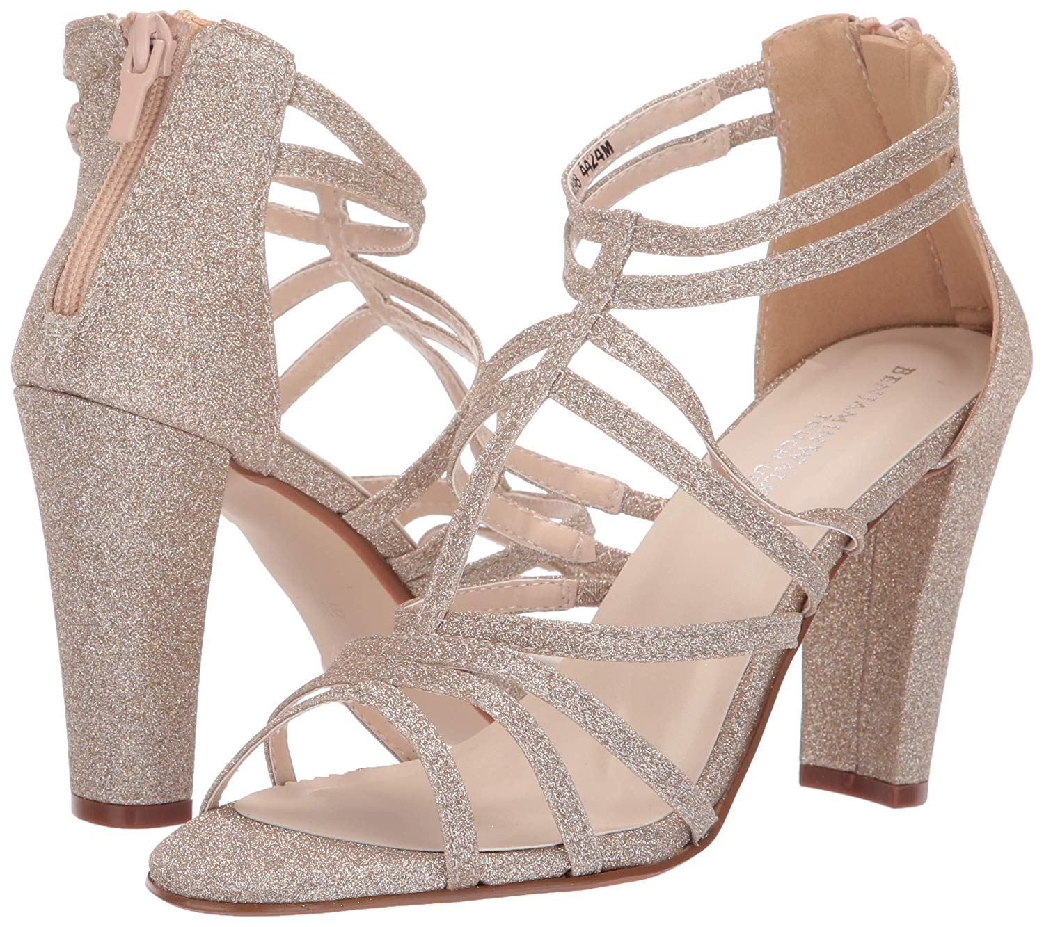 champagne strappy sandals