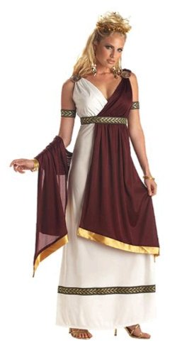 California Costumes Women's Roman Empress, White/Burgundy, Size 10.0 ...