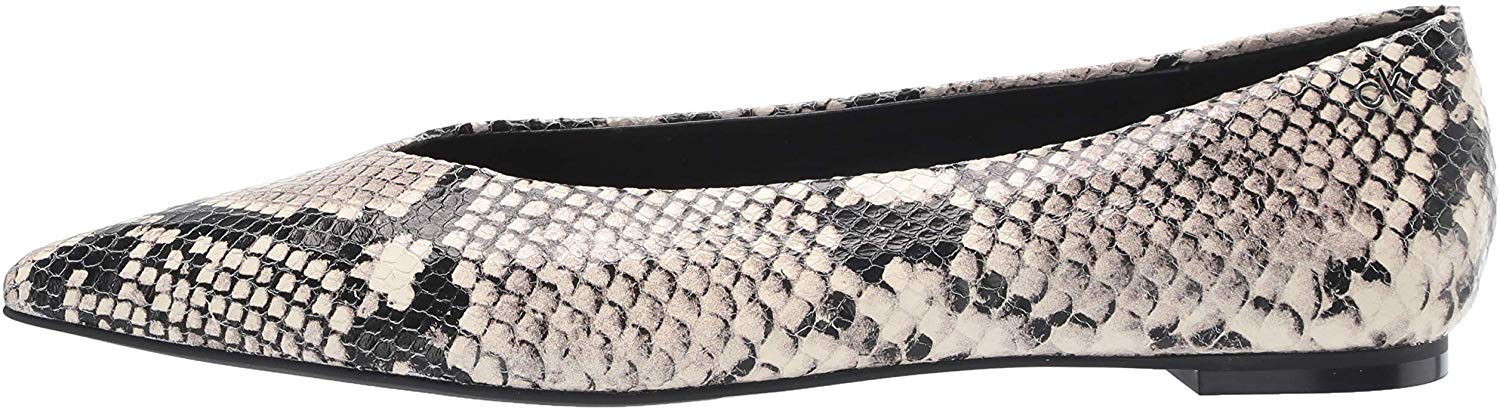 calvin klein snakeskin flats