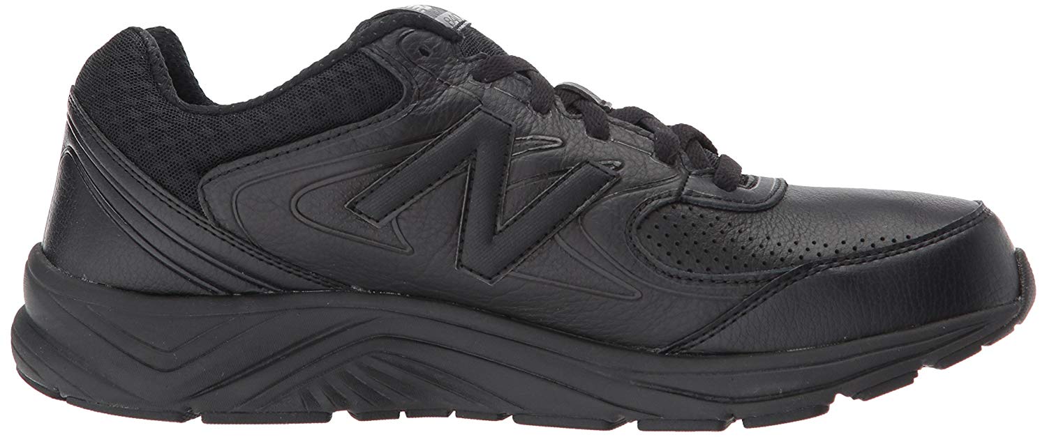 New Balance Men's Shoes MW840BK2 Leather Low Top Lace Up, Black/Black ...