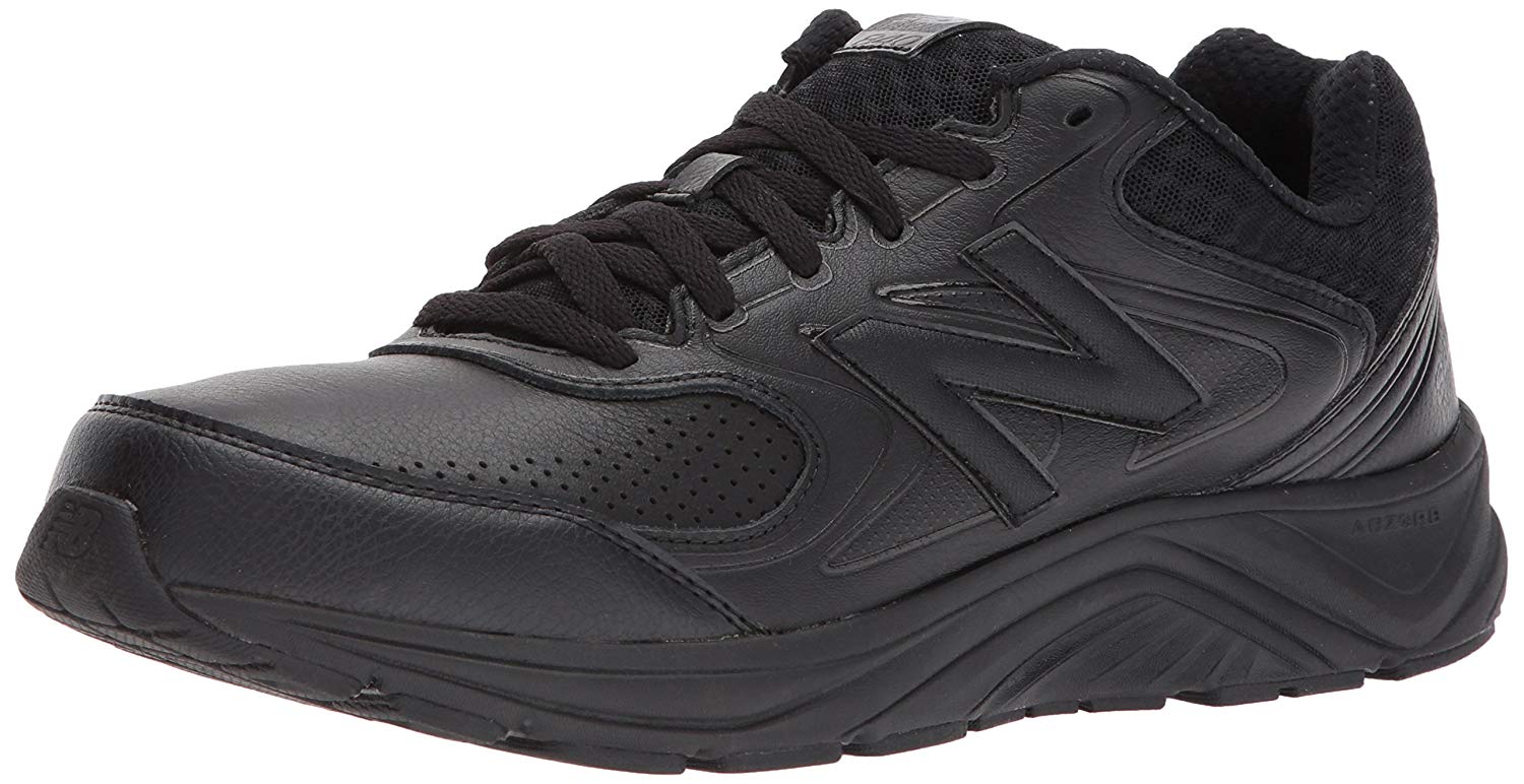 New Balance Men's Shoes MW840BK2 Leather Low Top Lace Up, Black/Black ...