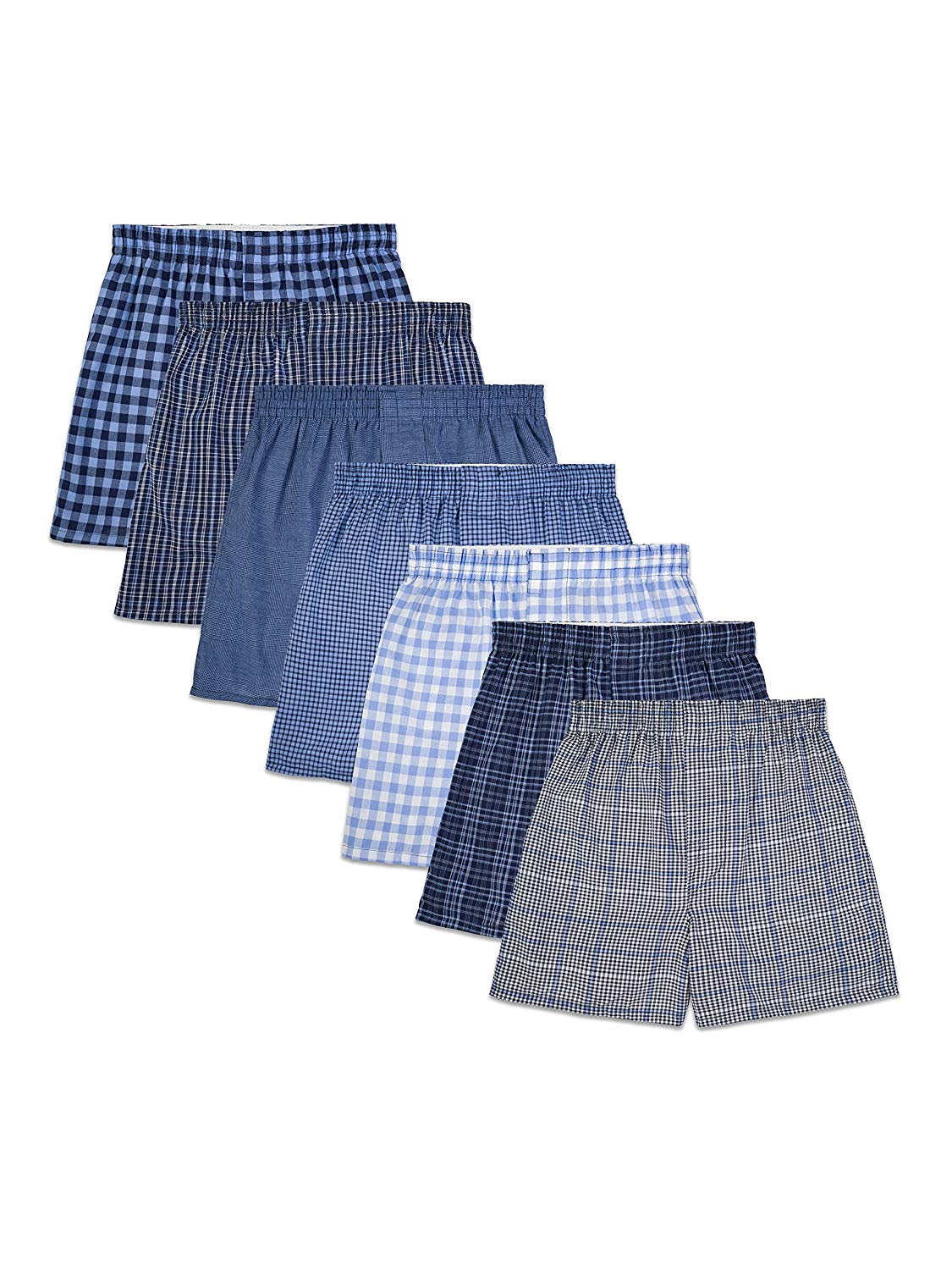 Fruit of the Loom Boys' Big Woven Boxer (Pack of 7),, Assorted Plaids ...