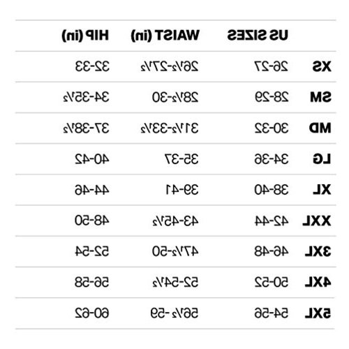 under armour boxer brief size chart